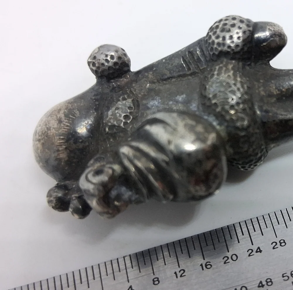 * Vintage Reed Barton Pewter Santa Claus Bottle Stopper Christmas